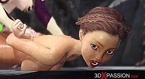 A Raunchy sexy hottie gets fucked by ***shemale in the dark castle