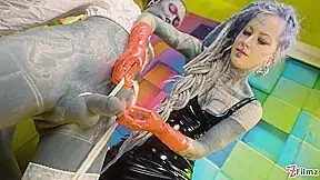 Two Latex Dominatrix Sissy Femdom Anal Fisting With Miss Flora And Lily Lu