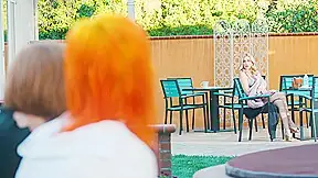 Two transgender masseuses Shiri and Kenzie go roque on busty milf Kenzie turning into hot threesome