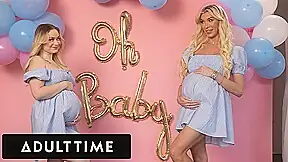 ADULT TIME – Horny Pregnant Besties Rylee Blake T-Girl Aubrey Kate Threesome WIth Cheating Hubby