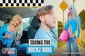 GROOBYGIRLS Blowjob in the car to horny blonde tgirl