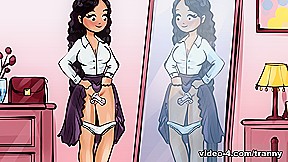 Pandora Melanie in Chastity Cage – DreamTranny