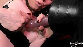 Beautiful Jasmine riding the fuck chair